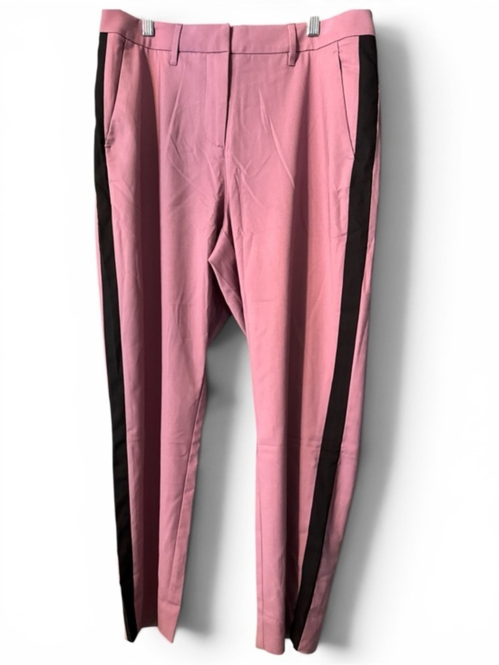Wildfang Pink Tuxedo Side Stripe Tailored Pants Size 12. NWT